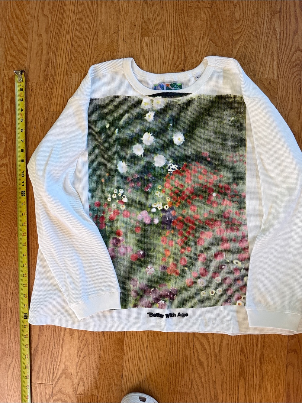 d.n.a. by B.W.A. Chamomile White Thermal Crewneck Top